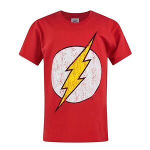 Flash Official Boys Distressed Logo T-Shirt / Red